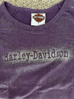 Harley-Davidson Purple Glitter Speckled Logo Tee